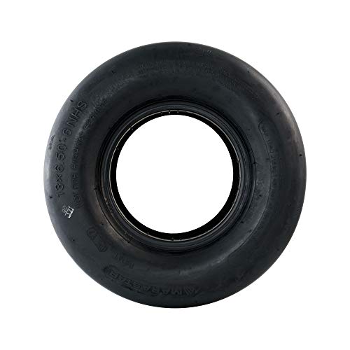 MARASTAR 20260-2pk Smooth 13x6.50-6 Replacement Lawnmower Tire Only, Black