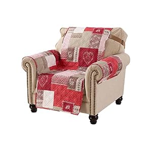 Brilliant Sunshine Burgundy Heart Love Patchwork Quilted Chair Slipcover, 23" Seat Width, Slip Resistant Furniture Protector, 2" Strap, Washable Armchair Cover for Pets, Kids, Dogs, Cats, Burgundy Brilliant Sunshine Burgundy Heart Love Patchwork Quilted Chair Slipcover 23 Seat Width Slip Resistant Furniture Protector 2 Strap Washable Armchair Cover for Pets Kids Dogs Cats Burgundy