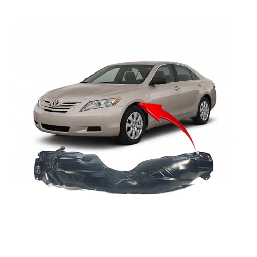 Image of FitParts Compatible with Toyota Camry 2007-2011 Front Left Fender Liner | Driver Side, Sedan, Plastic, Ready to Install, OEM 5387606060, TO1250122