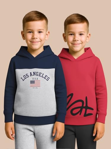 Image of HELLCAT Trendy Printed Cotton Blend Hoodie Sweatshirt for Boys | Boys Hoodie 3-16 Years