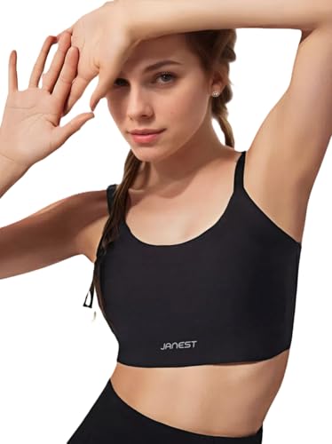 JANEST Chest Binder,Binder Bras for Women,Transgender FTM Binder Trans,Adjustable Breast Binder Traceless Underwear,Black m