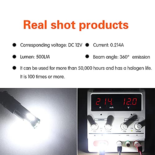 Duabhoi Ba9S Led Buld Canbus Error Free 1895 1893 Ba9 64111 T4W 53 57 1445 Super Bright 3030 Chipset For Car Interior Rear Fog Reverse Indicator Dome Side Marker Lights 2Pcs White #TOP4