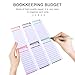 IDEANATEGRATE Budget Tracker Sheets Holes for Cash Ledger Book Expense Organizer Wallet Planner Bill Organizer