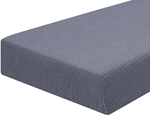 SearchI Stretch Jacquard Sofa Couch Cushion Covers Replacement Reversible Cushion Slipcovers Sofa Seat Cover Furniture Protector Sofa Slipcover Soft with Elastic Bottom(Large, Dark Grey)