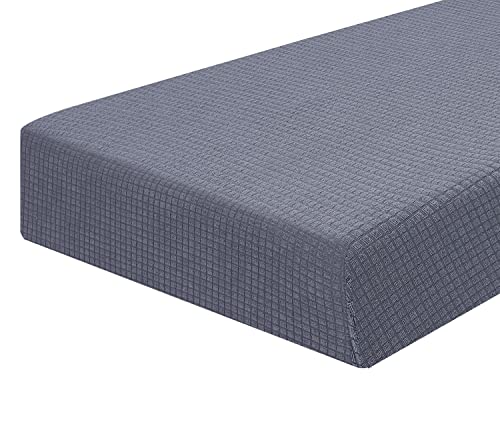 Searchi Stretch Jacquard Sofa Couch Cushion Covers Replacement Reversible Cushion Slipcovers Sofa Seat Cover Furniture Protector Sofa Slipcover Soft With Elastic Bottom(Large, Dark Grey) #TOP13