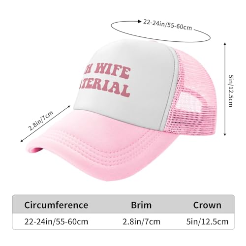 Image of Put It On My Boyfriends Tab Trucker Hats for Women Pink Men Humor Gift Pink Hats for Men