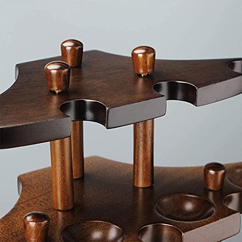 Wooden Tobacco Pipe Rack, Pipe Display Rack Wooden Pipe Stand Rack - Tobacco Pipe Stand - Walnut Wood Pyramid Fan Shape Handcrafted Pipes Rack Exquisite Shape For 15 Smoking Pipes ( Color : Green ) #TOP3