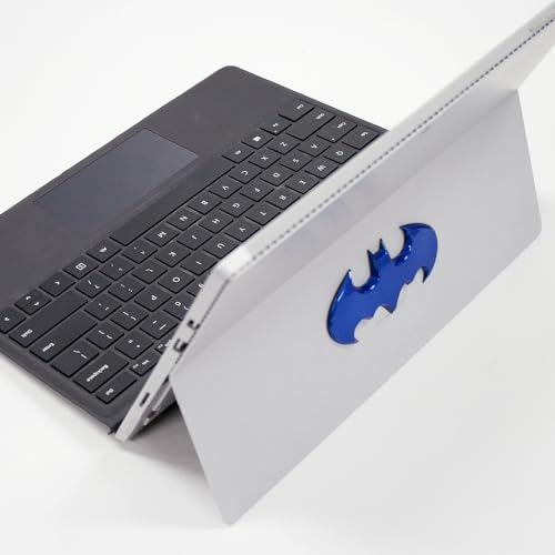 Image of Fan Emblems Batman 3D Car Badge - 1989 Batwing Logo (Blue Chrome: 3.8 x 1.8 x 0.2 inches)