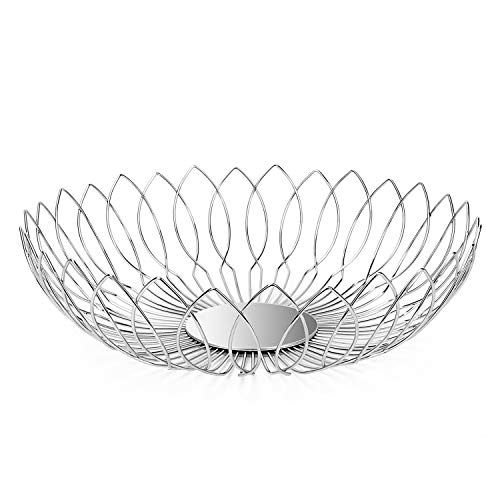 Fruit Basket Bowl Stainless Steel Fruit Storage Basket Wire Bowl for kitchen