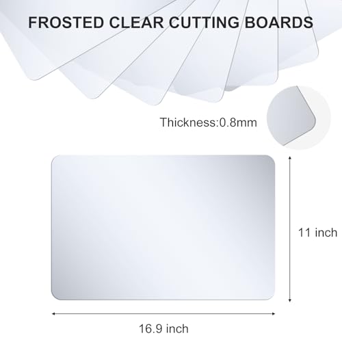 30 Tablas de cortar de plástico flexibles claras 17x11 in miniatura 2