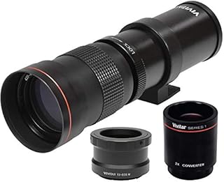 High-Power 420-1600mm f/8.3 Manual Telephoto Zoom Lens for Canon Digital EOS Rebel EOS-M, EOS M2, EOS M5, EOS M6, EOS M6 Mark II, EOS M10, EOS M50, EOS M50 II, EOS M100, EOS M200 Cameras