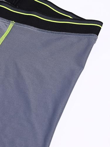 Image of TECHNOSPORT Men's Colorblock Trunks Underwear with ElastoLITE 4 Way Stretch Lightweight Breathable Moisture Wicking Soft Anti Odour Anti Microbial UPF 50+ Comfort Fit Boxer Briefs Innerwear for Men