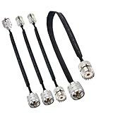 Opatiny 50 Ohm SO239 Buchse auf PL259 Stecker Koaxialkabel 25 cm für Antenne, Autoradio und Satellitenübertragung