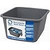 Vakly Wash Basins Rectangular Plastic 7-Quart Graduated Hospital Soaking Tub with Markings Small Portable Washbasin for Face Washing, Cleaning, Foot Bath, Dishes, Laundry & Bedside Care