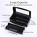 Nail Tool Sterilizer Box Plastic Disinfectant Container for Nail Art Accessories Tools, Hair Salons and Beauty Centers, Sterilizer Soaking Box with Strainer Pedicure Manicure Equipment, Black