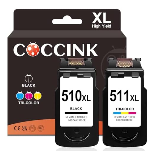 COCCINK PG510 CL511 für Canon Druckerpatronen 510 511 Pixma MP250 MP280 MP230 MP495 iP2700 iP2702 MP270 MP252 MP282 MX320 MX330 MX340 MX350 MX360 MX410 MX420 MP490 MP492 MP499 für Canon 510XL 511XL