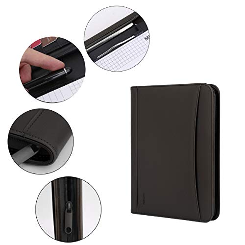 Leathario Portfolio Leather A4 File Folder Padfolio Writing Pad Business Presentation Folder #TOP3