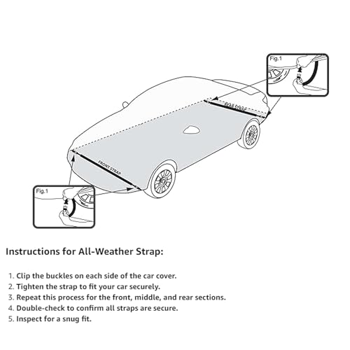 Image of SUV Car Cover for Automobiles All Weather Waterproof,Snowproof UV Protection Windproof Outdoor Full car Cover with Zipper, Universal Fit for SUV Length 200 Inch,Black