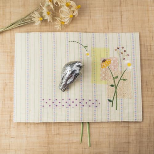 Couverture de livre A5 en coton réglable style patchwork cottagecore