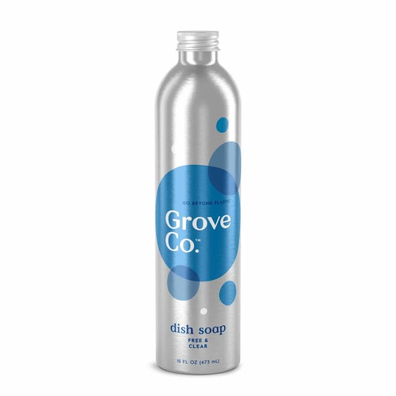 Image of Grove Co. Hydrating Dish Soap Refill (1-Pack) - Free & Clear Gel Dish Soap - USDA Certified Biobased, 98% Plant-Based, Infinitely Recyclable Aluminum