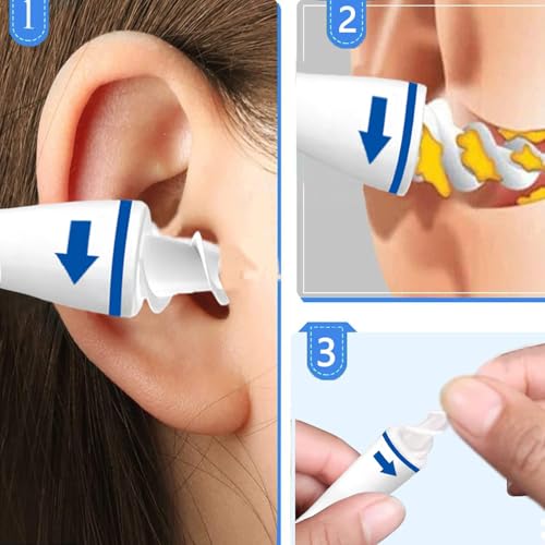 Ohrenschmalz Entferner, Q-grips Ohrenreiniger, Sicheres und Weiches 360 Grad Spirale Silikon Ear Cleaning kit mit 16 abwaschbaren Ersatzköpfen, Geeignet für Kinder und Menschen