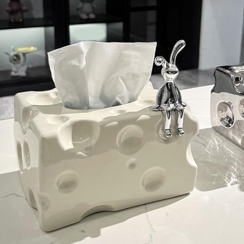 Boîte à mouchoirs rectangulaire décorative pour table basse de salon moderne - 8