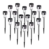 SUNNEST Solar Light Outdoor, 16 Pack Solar Path Lights Outdoor Solar Driveway Lights with Stainless...