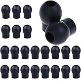 LOCOLO 24 Pieces Silicone Replacement Ear Tips, Snap Tight Soft-Sealing Ear-Tips, Black