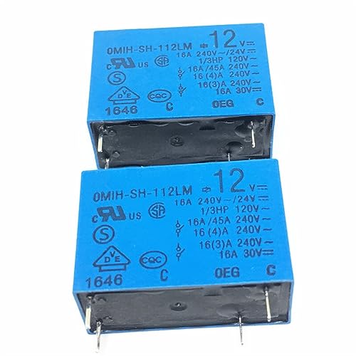 Relais de puissance OMIH-SH-112LM 12V 16A 4 broches pour carte électronique PCB