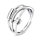 silber peace dollar 💞RING AUS 925ER STERLINGSILBER💞--Fidget-Angstringe sind aus Sterlingsilber gefertigt, das hypoallergen ist. Lassen Sie Ihre Finger niemals grün werden. Gut gemacht, kratzfest, hochglanzpoliert. Dieser Spinner-Angst-Ring wird Ihnen neue Sorgen über so viele Komplimente bringen, die die Fidget-Ringe Ihnen bringen, elegant und zart, ohne die Kraft der Sanftheit, zeitlos und stilvoll zu verlieren.