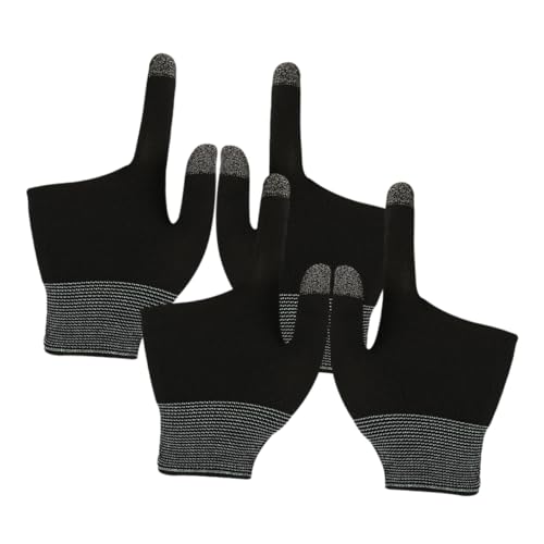 DIYEAH 2paires Mitaines pour Jeux Mobiles Et Billard Protège-Doigts Graphène Antidérapants Et Confortables pour Smartphones Et Jeux Électroniques