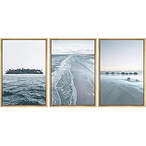 SIGNWIN Framed Wall Art Print Set Washed Out...