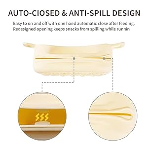 BECEMURU Silicone Dog Treat Pouch 2 Packs- Small and Portable Training Bag with Magnetic Closure and Waist Belt Easy Access to Treats，Dishwasher Safe (Yellow and Green)