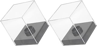 2 Pcs Acrylic Display Box 10x10x11cm Baseball Cap Holder Storage Case for Collectibles and Sports Memorabilia
