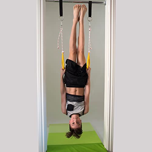 Dreamgym Doorway Swing Kit Fr Kids - Doorway Gym With Trapeze Bar Combo, Gymnastic Rings, Rope Ladder & Classic Belt Swing #TOP4