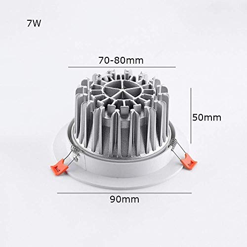 Downlight LED 7W techo foco empotrable COB spotlight ajustable 40 grados para pasillo 7