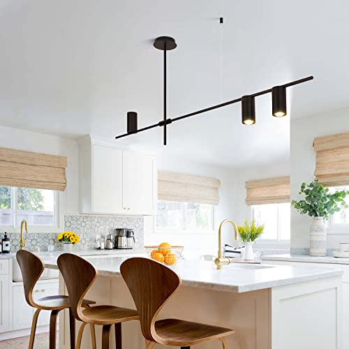 Bokt Matte Black 4 Light Led Track Lighting Adjustable 4 Way Ceiling Mount Linear Spotlights Mid Century Industrial Kitchen Focus Track Lighting Modern Geometric Chandelier Pendant Lamp #TOP3