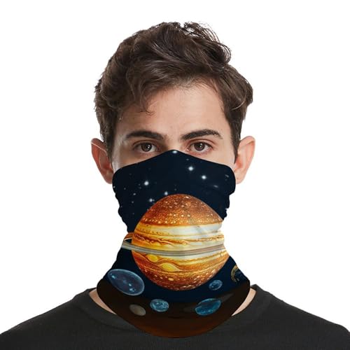 Glow in The Dark Solar System Planet Neck Gaiter UV Sun Protection Balaclava Breathable Ski Face Mask for Men Women Versatile Cover Scarf Bandana Head Wrap4