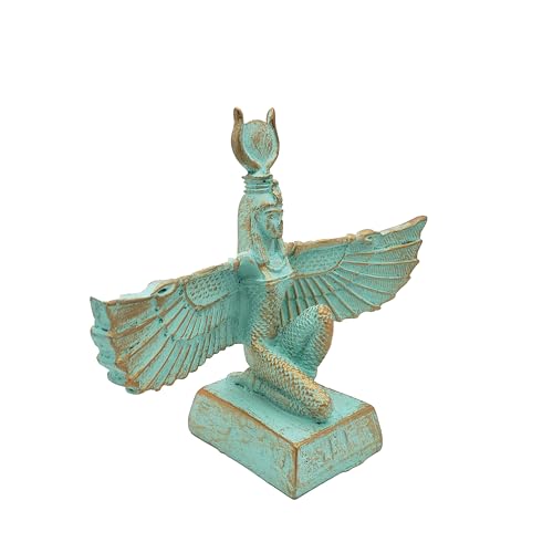 Estatua de la Diosa Isis Egipcia en Patina miniatura 5