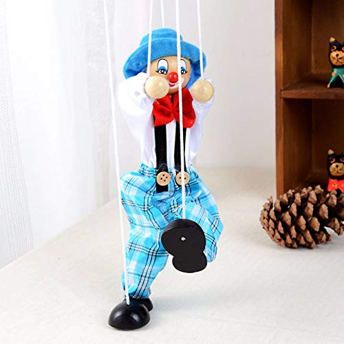 Willcome JJ123-4PACK_US-1 4 Packs Clown Marionette Puppet Wooden Marionette Toys String Puppet Doll thumb #6