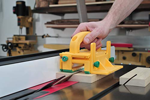 Scie de table sans risques avec le poussoir 3D MicroJIG GRR-RIPPER GR-100 jaune