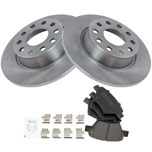 Image of TRQ Rear Ceramic Brake Pad & Rotor Kit