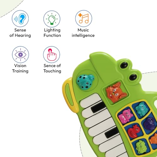 Image of StarAndDaisy Musical Piano for Babies, Animal Voice Sound Toy Piano with Colorful Keys, Animal Shape Activity Toy for Kids with Light & Sound, Early Learning Toys for Toddlers.