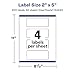 Avery Glossy White Rectangle Labels with Sure Feed, 2