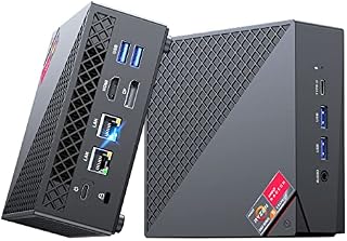 NiPoGi AMD Mini PC Ryzen 5 5500U,16GB DDR4 512GB SSD Mini Computer (6C/12T up to 4.0 GHz),Mini Desktop Computer 4K Triple Display With HDMI/DP/Type-C/WiFi/Dual Ethernet,Micro PC Office