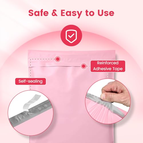 Image of Metronic Poly Mailers 10x13 1000 Pack, Small Bulk Shipping Bags for Clothes