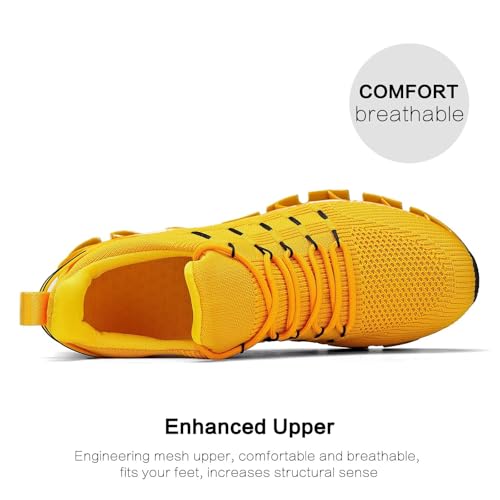 Image of Mens Slip On Walking Shoes Blade Non Slip Tennis Running Shoes Lightweight Workout Breathable Mesh Fashion Sneakers