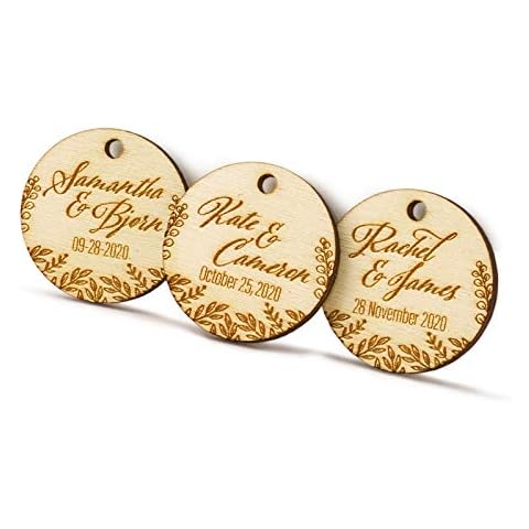 Summer-Ray 50pcs Personalised Wooden Gift Tags Cover