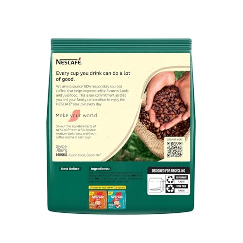 Image of NESCAFE 3 in 1 Rich Raw & Strong Instant Coffee Mix Sachets, Each 18g X Pack of 5 (Product Of Malaysia)