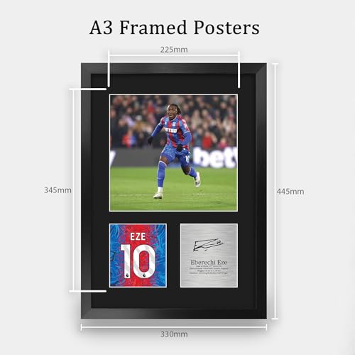 Cadre Eberechi Eze autographe imprimé Crystal Palace A3